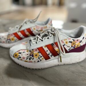😻😻ADIDAS SL Andridge Floral 🌹🌸🌺leather sneakers  Size 8